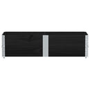 pallerammer 2 stk. 150x50 cm massivt fyrretræ sort