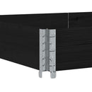 palleramme 150x100 cm massivt fyrretræ sort