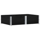 pallerammer 2 stk. 150x100 cm massivt fyrretræ sort