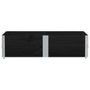 pallerammer 2 stk. 150x100 cm massivt fyrretræ sort