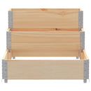 højbed 120x80 cm 3 niveauer massivt fyrretræ