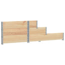 højbed 120x80 cm 3 niveauer massivt fyrretræ