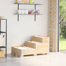 højbed 120x80 cm 3 niveauer massivt fyrretræ
