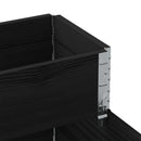 højbed 120x80 cm 3 niveauer massivt fyrretræ sort