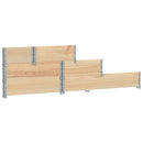 højbed 120x80 cm 3 niveauer massivt fyrretræ