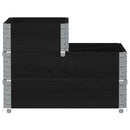 højbed 120x80 cm 3 niveauer massivt fyrretræ sort
