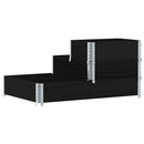 højbed 120x80 cm 3 niveauer massivt fyrretræ sort