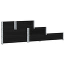 højbed 120x80 cm 3 niveauer massivt fyrretræ sort