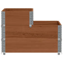 højbed 120x80 cm 3 niveauer massivt fyrretræ brun