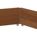højbed 160x160 cm massivt fyrretræ sekskantet brun