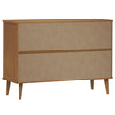 sengebord MOLDE 113x40x80 cm massivt fyrretræ brun