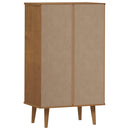 skoskab MOLDE 59,5x35x103 cm massivt fyrretræ brun