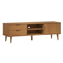 tv-skab MOLDE 158x40x49 cm massivt fyrretræ brun
