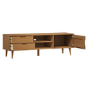 tv-skab MOLDE 158x40x49 cm massivt fyrretræ brun