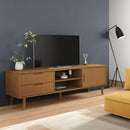tv-skab MOLDE 158x40x49 cm massivt fyrretræ brun