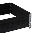 plantekasse 80x60 cm massivt fyrretræ sort