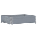 plantekasse 80x60 cm massivt fyrretræ grå