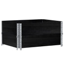 plantekasse 80x60 cm massivt fyrretræ sort