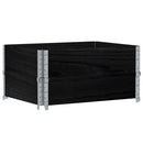 plantekasse 80x60 cm massivt fyrretræ sort
