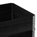 plantekasse 80x60 cm massivt fyrretræ sort