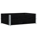 plantekasse 120x80 cm massivt fyrretræ sort