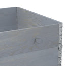 plantekasse 120x80 cm massivt fyrretræ grå