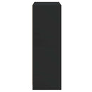 skab med låger 68x37x109 cm konstrueret træ sort
