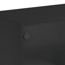 skab med låger 68x37x109 cm konstrueret træ sort