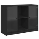 skænk 102x37x75,5 cm konstrueret træ sort