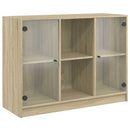 skænk 102x37x75,5 cm konstrueret træ sonoma-eg