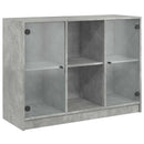 skænk 102x37x75,5 cm konstrueret træ betongrå