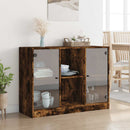 skænk 102x37x75,5 cm konstrueret træ røget egetræsfarve