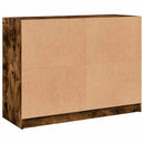 skænk 102x37x75,5 cm konstrueret træ røget egetræsfarve