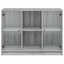 skænk 102x37x75,5 cm konstrueret træ grå sonoma-eg