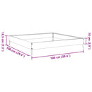 højbed 100x100x18,5 cm galvaniseret stål