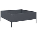 højbed 100x100x41 cm stål antracitgrå