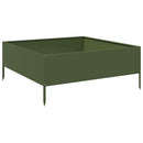 højbed 100x100x41 cm stål olivengrøn
