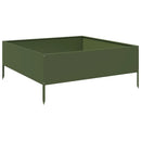 højbed 100x100x41 cm stål olivengrøn