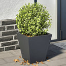 plantekasser 2 stk. 30x30x30 cm stål antracitgrå