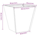 plantekrukke 30x30x30 cm galvaniseret stål