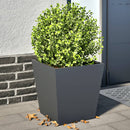 plantekrukker 2 stk. 40x40x40 cm stål antracitgrå