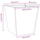 plantekrukke 40x40x40 cm galvaniseret stål