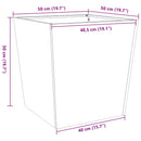 plantekrukke 50x50x50 cm galvaniseret stål