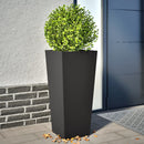plantekrukker 2 stk. 35x35x75 cm stål sort