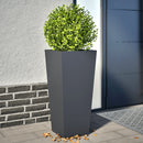 plantekrukker 2 stk. 35x35x75 cm stål antracitgrå
