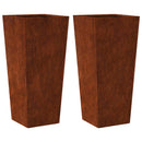 Havekrukker 2 stk 35x35x75 cm Forvitringsstål