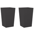 plantekrukker 2 stk. 45x45x75 cm stål sort