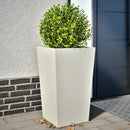 plantekrukker 2 stk. 45x45x75 cm stål hvid
