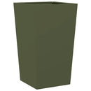 plantekrukker 2 stk. 45x45x75 cm stål olivengrøn