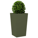 plantekrukker 2 stk. 45x45x75 cm stål olivengrøn
